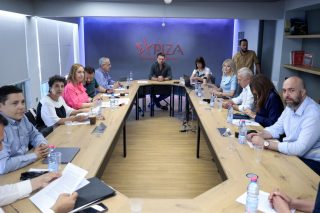 Στιγμιότυπο από την τελευταία συνεδρίαση του Εκτελεστικού Γραφείου του ΣΥΡΙΖΑ υπό τον Στ. Κασσελάκη
